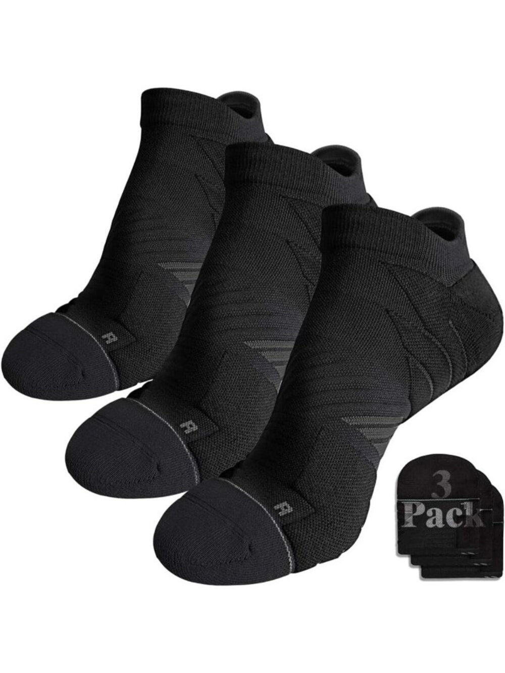 Unisex Cushioned No Show Athletic Running Socks - Coolmax, Blister-Free Comfort